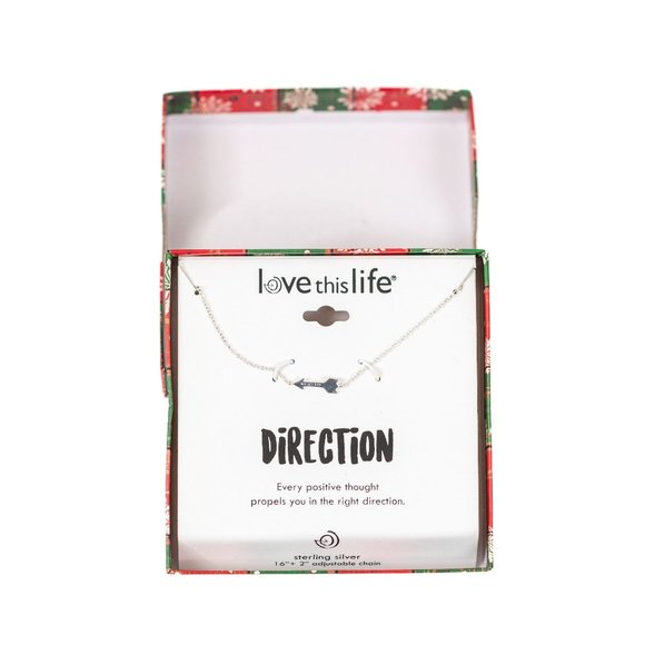 Sterling Silver Arrow Necklace Love this Life Brand 16" + 2" Adjustable Chain Ne - Picture 1 of 3